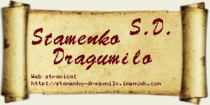 Stamenko Dragumilo vizit kartica